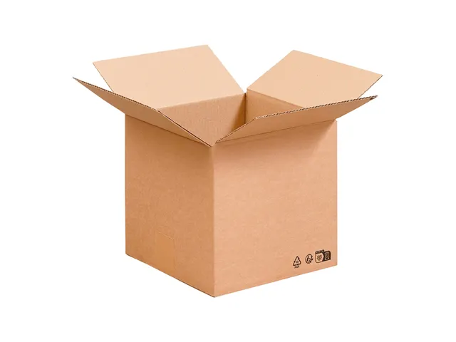 Carton américain pliable 250x250x250mm simple cannelure Brun 20pcs
