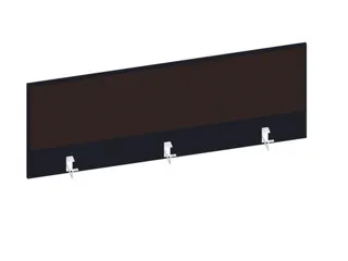 baliepaneel,v. bureau,aanbouw achter,B 1400mm,CC-zwart,BN2036-bruin - 1