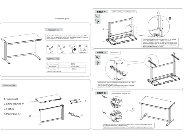 Bureau Assis-Debout électrique Verre Blanc 120cm