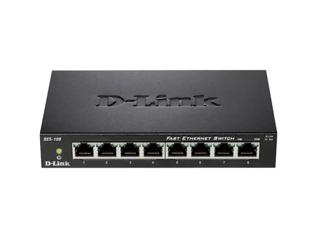 D-Link DES-108 DES-108 Netwerk switch 8 poorten 100 MBit/s