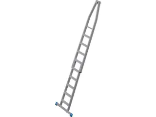 ladderset,onder-/bovendeel,eenzijdig,10,treden m. R13-laag,aluminium - 1