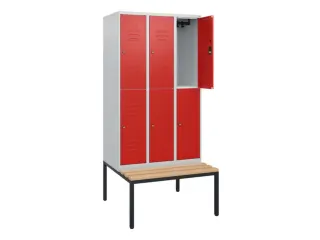 Dubbeldekse dekenkist,HxBxD 1950x900x815mm,3x2vak.,vak B 300mm - 2