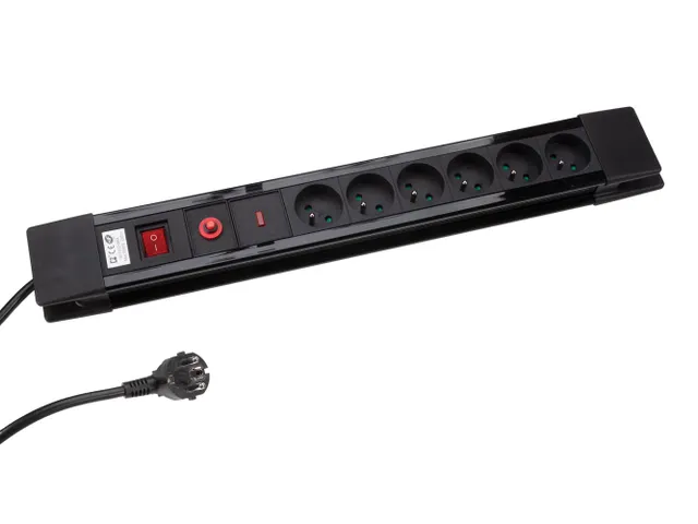 6-voudige Stekkerdoos Overspannings- en Bliksembeveiliging penaarde