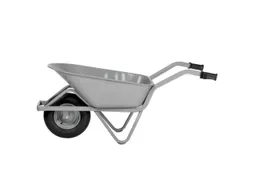 bouwkruiwagen,80l,HxBxD 620x590x1450mm,stalen buis,grijs,lucht-banden