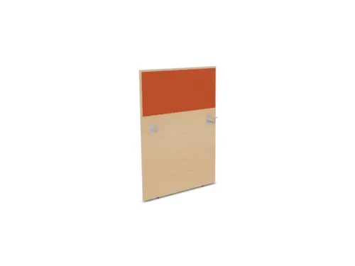 baliepaneel,v. bureau,aanbouw links,B 800mm,NE-esdoorn,BN3012-oranje