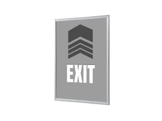 Kliklijst A1 complete set met print "EXIT" Grijs - 1