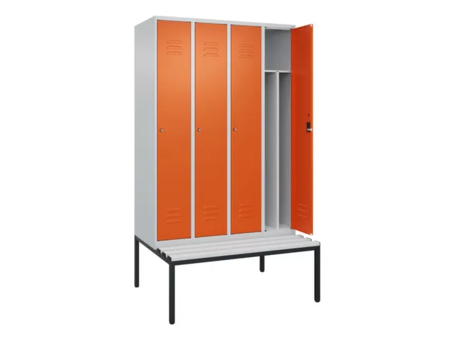 locker voor scheiding van kleding,HxBxD 2120x1200x815mm,4vak
