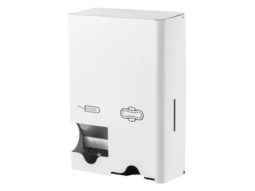 MediQo-line Maandverband- & tampondispenser klein RVS wit MQSTB P