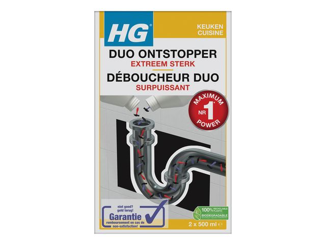 Déboucheur canalisation HG Duo 2x 500ml