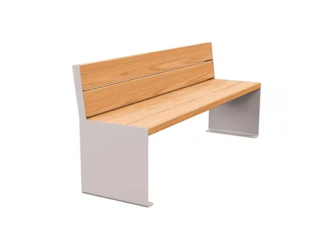 zitbank,B 1800mm,3latten,hout-zitting licht eikenhout,zitting H 450mm