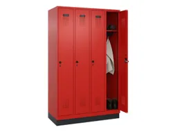 locker,HxBxD 1950x1200x500mm,4vak,vak B 300mm,draaigrendel,sokkel