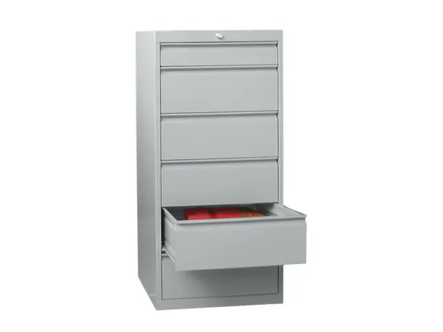 ladekast HxBxD 1200x500x600mm 6laden slot RAL7035 front RAL5012