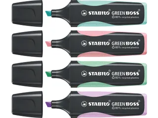 Markeerstift STABILO GREEN BOSS 6070/4 pastel assorti etui à 4 stuks - 3