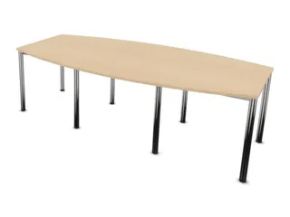vergadertafel,HxBxD 740x2400x1200mm,vatvormig,NE-esdoorn - 1