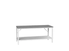 établi HxlxP 780-930x2000x800mm plateau linoléum 4 pieds