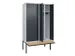 locker voor scheiding van kleding,HxBxD 2120x1200x815mm,4vak