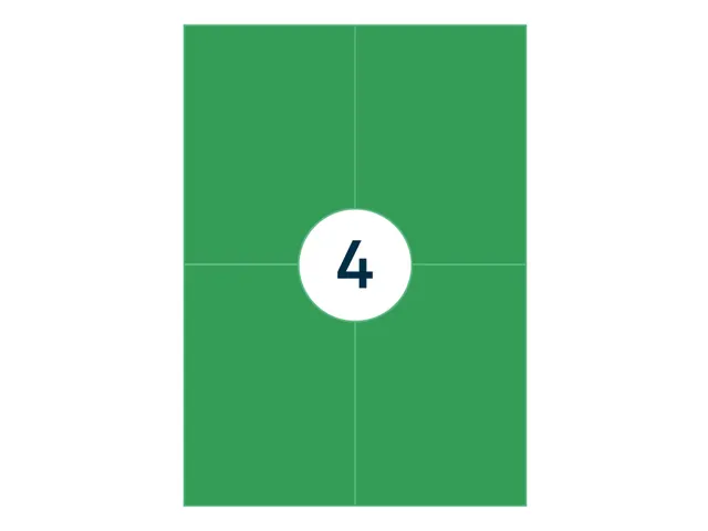 Gekleurde Etiketten 105x148mm Groen 42522 1000 Vel