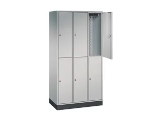 Dubbeldekse garderobekast,HxBxD 1950x920x500mm,3x2vak.,vak B 260mm - 1