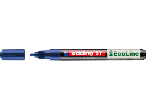 Paintmarker edding 51 EcoLine op waterbasis 1-2mm blauw
