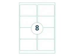 Etiket Zelfklevend Wit 8 op A4 97x67.7mm 1000 Vel