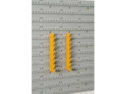 haak,v. perfoplaat,HxBxD 210x173x25mm,geel,PP