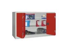 Ruime Vouwdeurkast 1000x1500x400mm 2legborden Ral7035 Front Ral3000