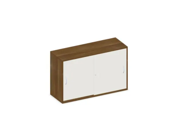 schuifdeurkast,HxBxD 770x1200x430mm,decor romp noten,decor front wit