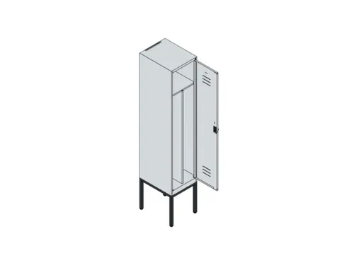 locker voor scheiding van kleding,HxBxD 2120x400x500mm,1vak