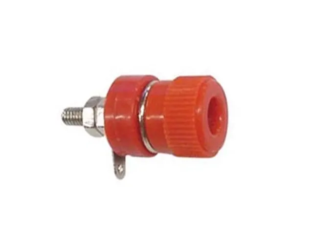 Bindposten 4mm Nikkel - Rood