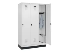 locker,HxBxD 1950x1200x500mm,3vak,vak B 400mm,draaigrendel,sokkel