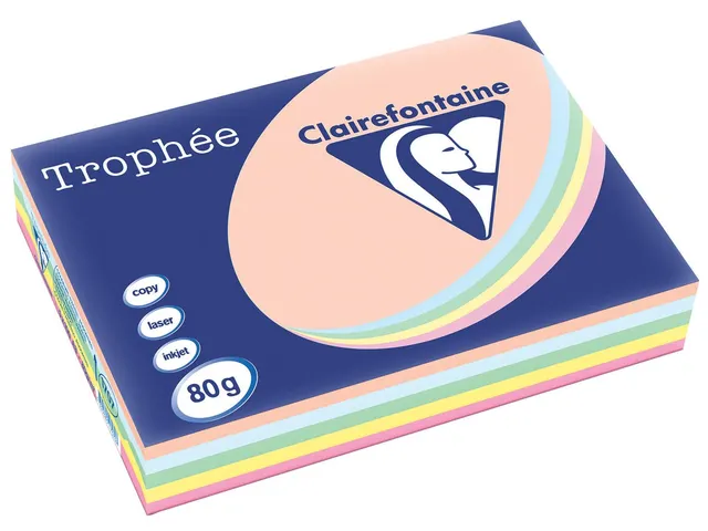 Trophée Pastel gekleurd papier A3 80 gram 500vel Assorti
