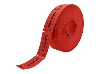 Consumptiebon Combicraft 57x30mm 2-zijdig 2x1000 stuks rood - 2