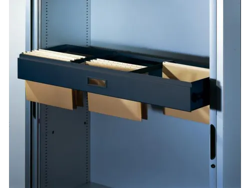 hangmappenlade,v. roldeurkast,v. kast B 1200mm,volledig uittrekbaar