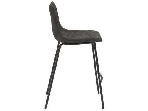 Barkruk mySOLO 4-poten Zwart met Zitting kunstleder Vintage Zwart