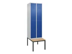 armoire vestiaire avec banc à deux niveaux HxlxP 2120x600x815mm