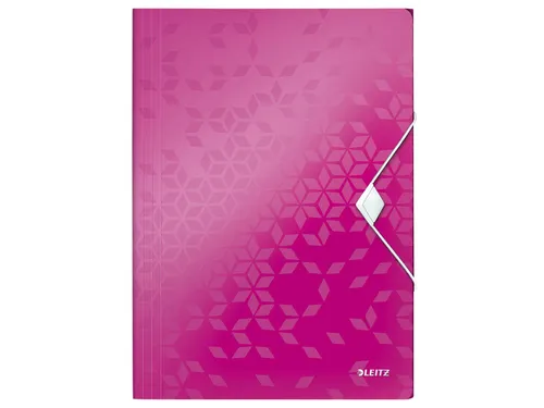 Elastomap Leitz WOW 3-kleps A4 Polypropyleen roze