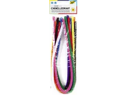 Chenilledraad Folia 50cm 8mm doorsnede 10 stuks assorti