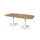 Linesto vergadertafel 200x100 deens ovaal honey castello 25mm wit