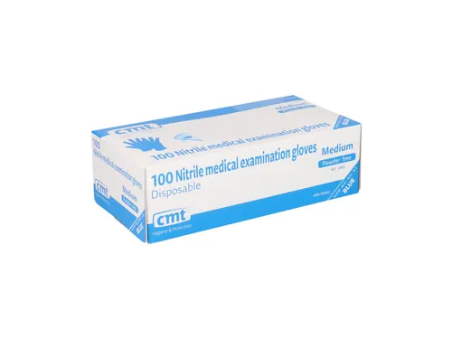 Handschoen CMT M (7-8) nitril blauw 100 stuks