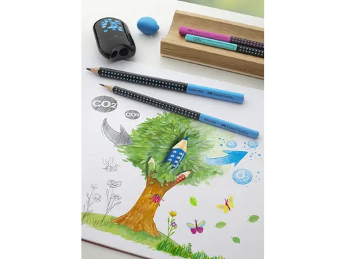 Grafietpotlood Faber-Castell Grip 2001 two-tone zwart/roze