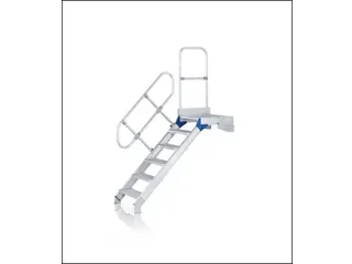 Bordestrap Bordes H 3 75m 15treden Trede B 800mm 60°helling Aluminium - 2