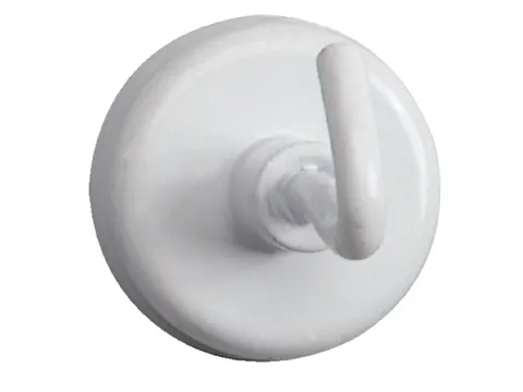 Magneet met haak MAUL 25mm trekkracht 3kg wit 5 stuks