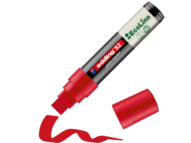 Paintmarker edding 52 EcoLine op waterbasis 4-15mm rood