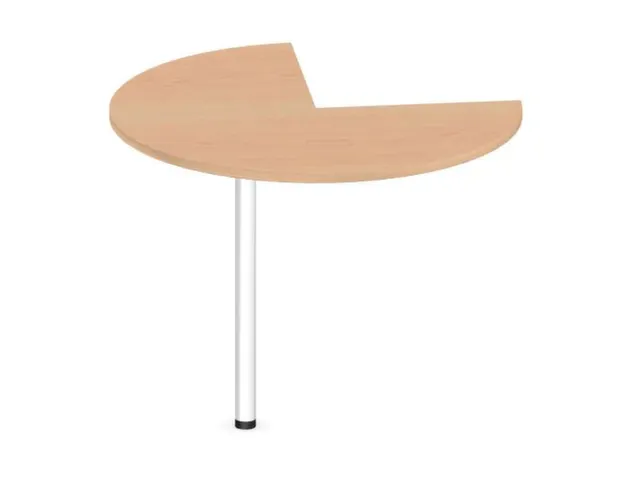 aanbouwtafel,i.h.v.,HxØ 720-840x1000mm,driekwartrond,NE-esdoorn