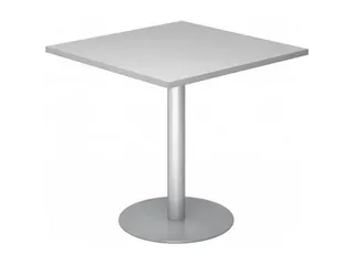 vergadertafel,HxBxD 745x800x800mm,vierkant,schotelvoet zilverkleurig - 2