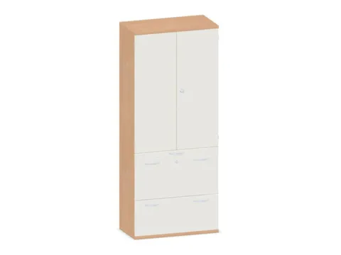 kantoorkast,HxBxD 1920x800x430mm,decor romp beuken,decor front wit