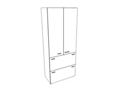 combikast,HxBxD 2140x860x450mm,2hangmappenframes,romp wit