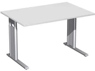 Bureau C-Poot HxBxD 680-800x1200x800mm Decor Lichtgrijs Zilverkleurig - 1