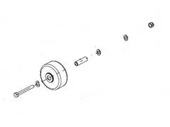 Nilfisk Scrubtec 343 Squeegee wiel kit 909 5703 000