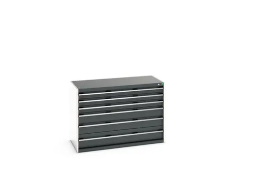 ladekast 900x1300x650mm 6laden zware lasten RAL7035 front RAL7016